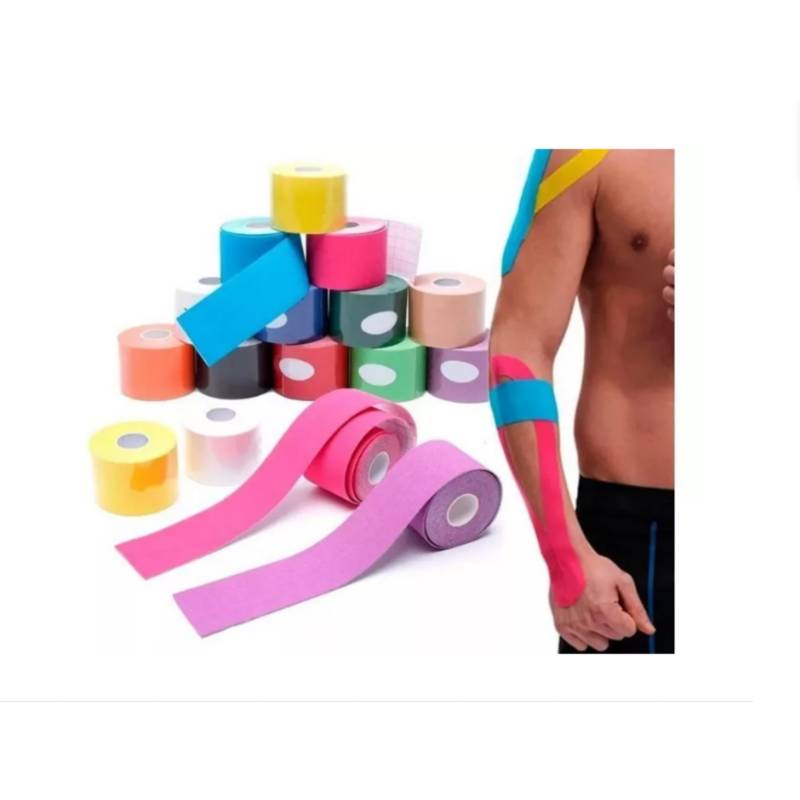 Cinta Kinesio Tape Neuromuscular Vendaje Deportivo Terapia Rosa PBOLD