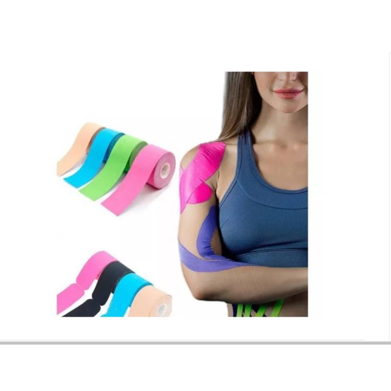 Cinta Kinesio Tape Neuromuscular Vendaje Deportivo Terapia Rosa PBOLD