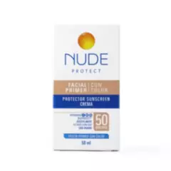 NUDE - Protector Solar Nude Crema Facial Color Fps 50 X 50ml