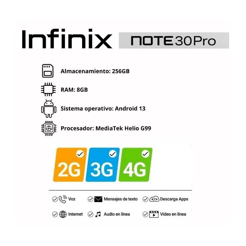 Celular Infinix Note 30 Pro 256GB INFINIX