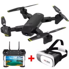 GENERICO - Drone Plegable DM107S Doble Cámara Wifi HD Gafas VR BOX