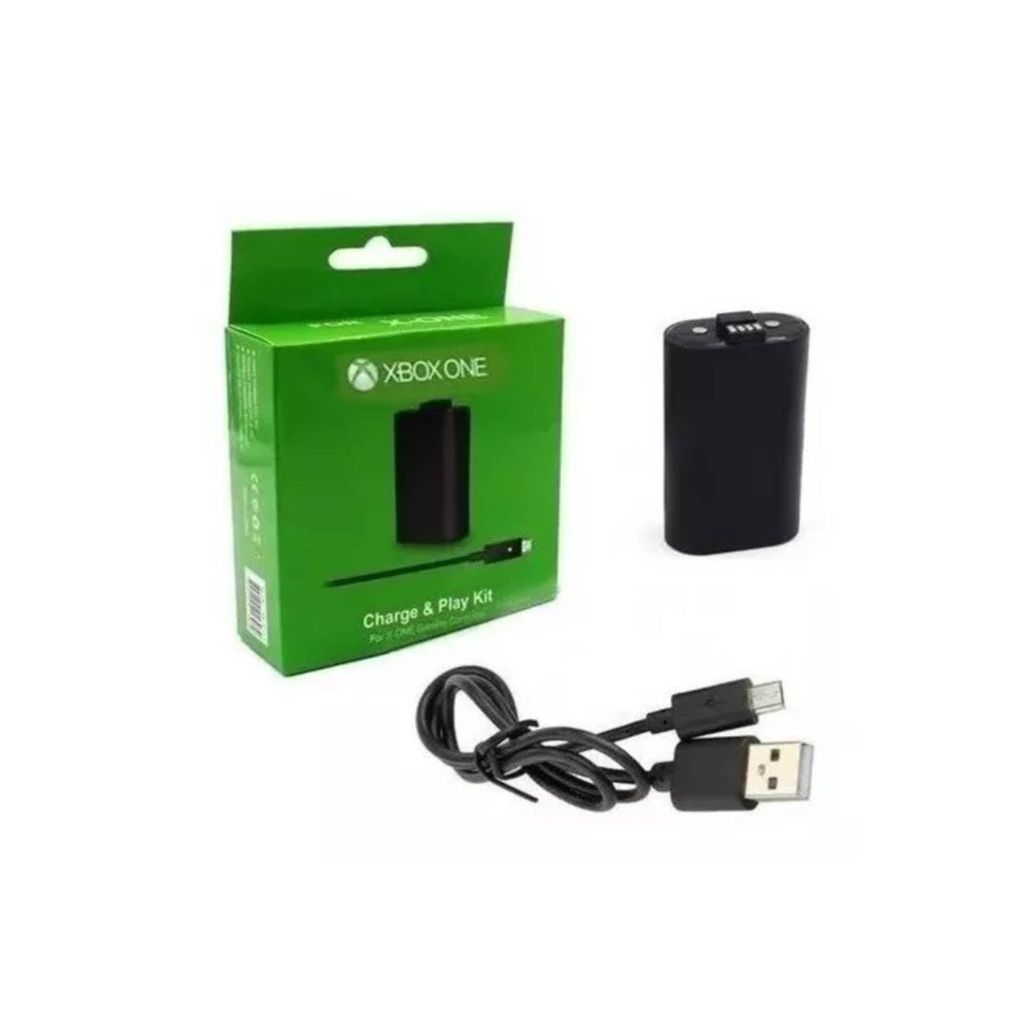 Kit Carga Y Juega Para Control Xbox One Cable Y Batería Tapa