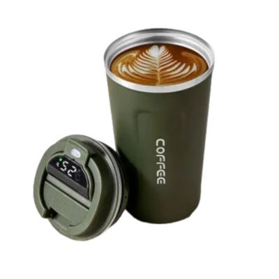 Termo digital tipo vaso de cafe o bebidas calientes y frías 510 ml GENERICO