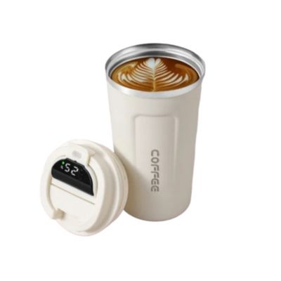 Termo digital tipo vaso de cafe o bebidas calientes y frías 510 ml GENERICO