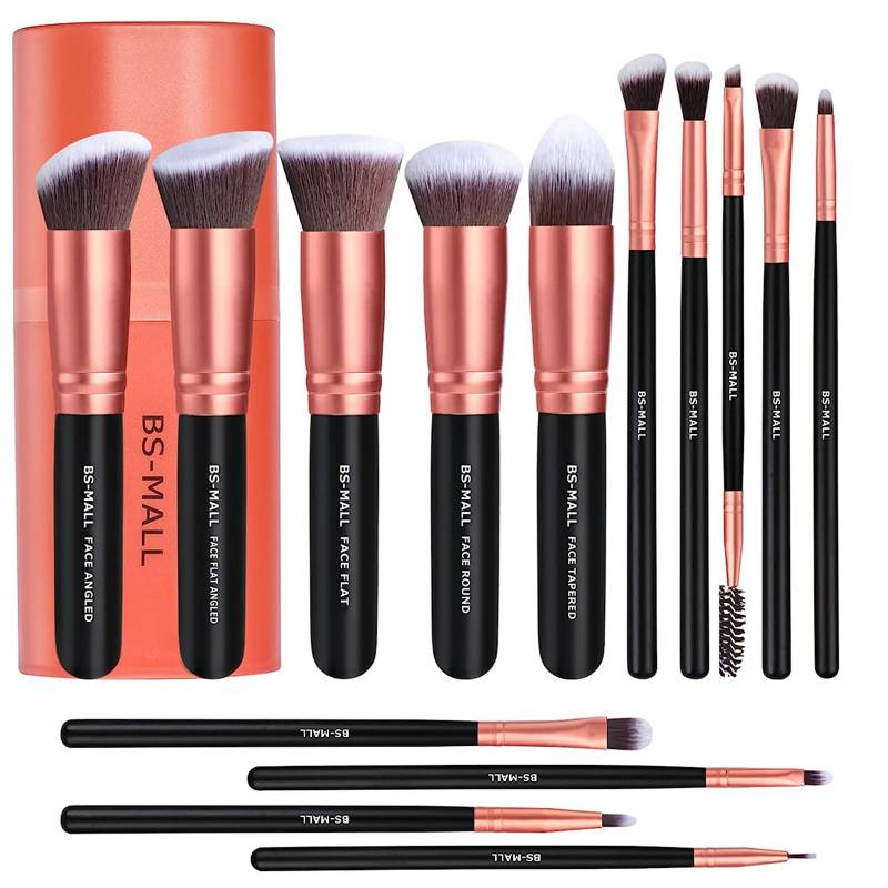 Brochas De Maquillaje BS-MALL Make Up Set x 14 Unidades con