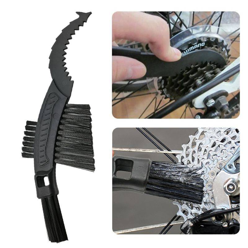 Limpiador cadena bicicleta moto cepillo limpia mantenimiento GENERICO