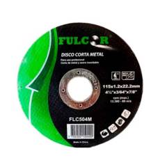 GENERICO - Disco corte metal y acero Fulcor 4 1/2"