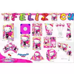 GENERICO - Kit  Piñata Hello Kitty Decoración Completa