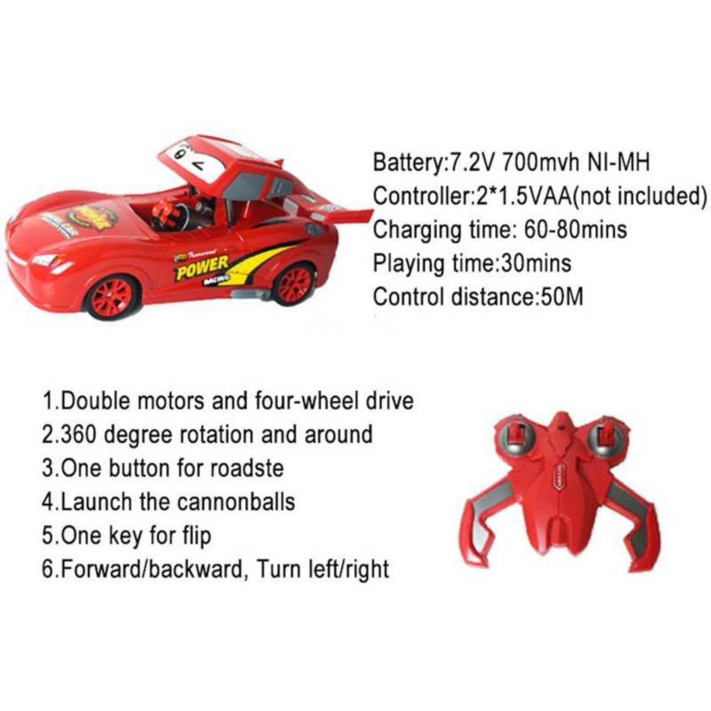 Disney Pixar Cars Lightning McQueen RC Single Drive remote controlled  Juguetes de Cars 