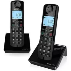 ALCATEL - Telefono Fijo Inalambrico Alcatel S250CB Duo Negro