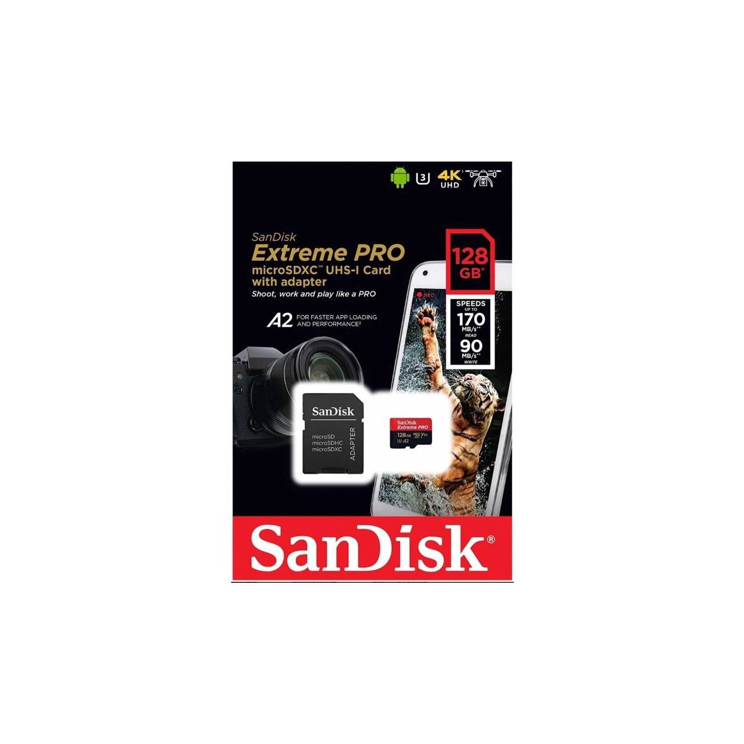 Memoria micro sd sandisk extreme pro 128 gb v30 original KINGSTON