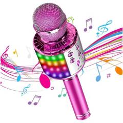 SPIDER - Microfono karaoke para niños  bluetooth con luces y amplificador