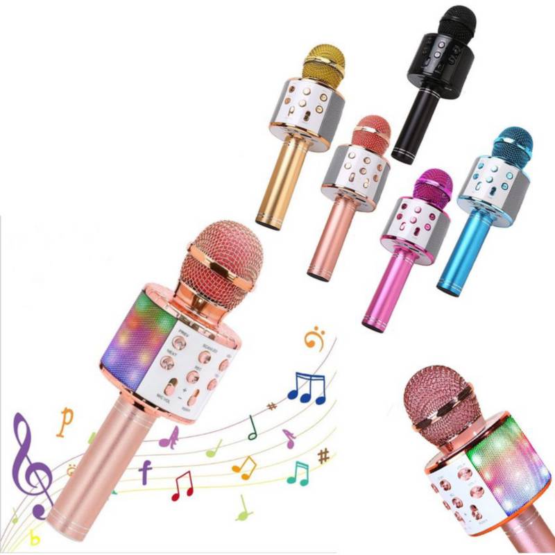 Microfono karaoke para niños bluetooth con luces y amplificador