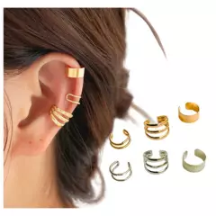 GENERICO - Arete Ear Cuff Simulador Set Líneas