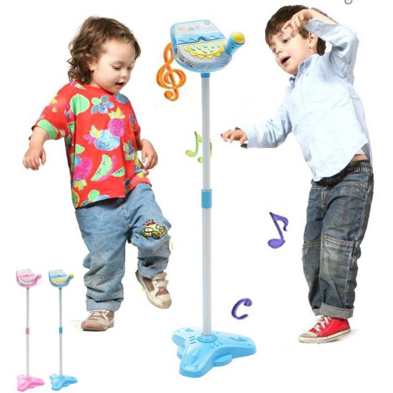 Micrófono Karaoke Niños Ajustable Mp3 Luces Efectos Sonidos