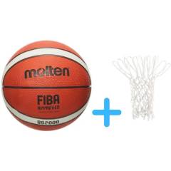 MOLTEN - Balón baloncesto molten b7 g2000 12 paneles + malla