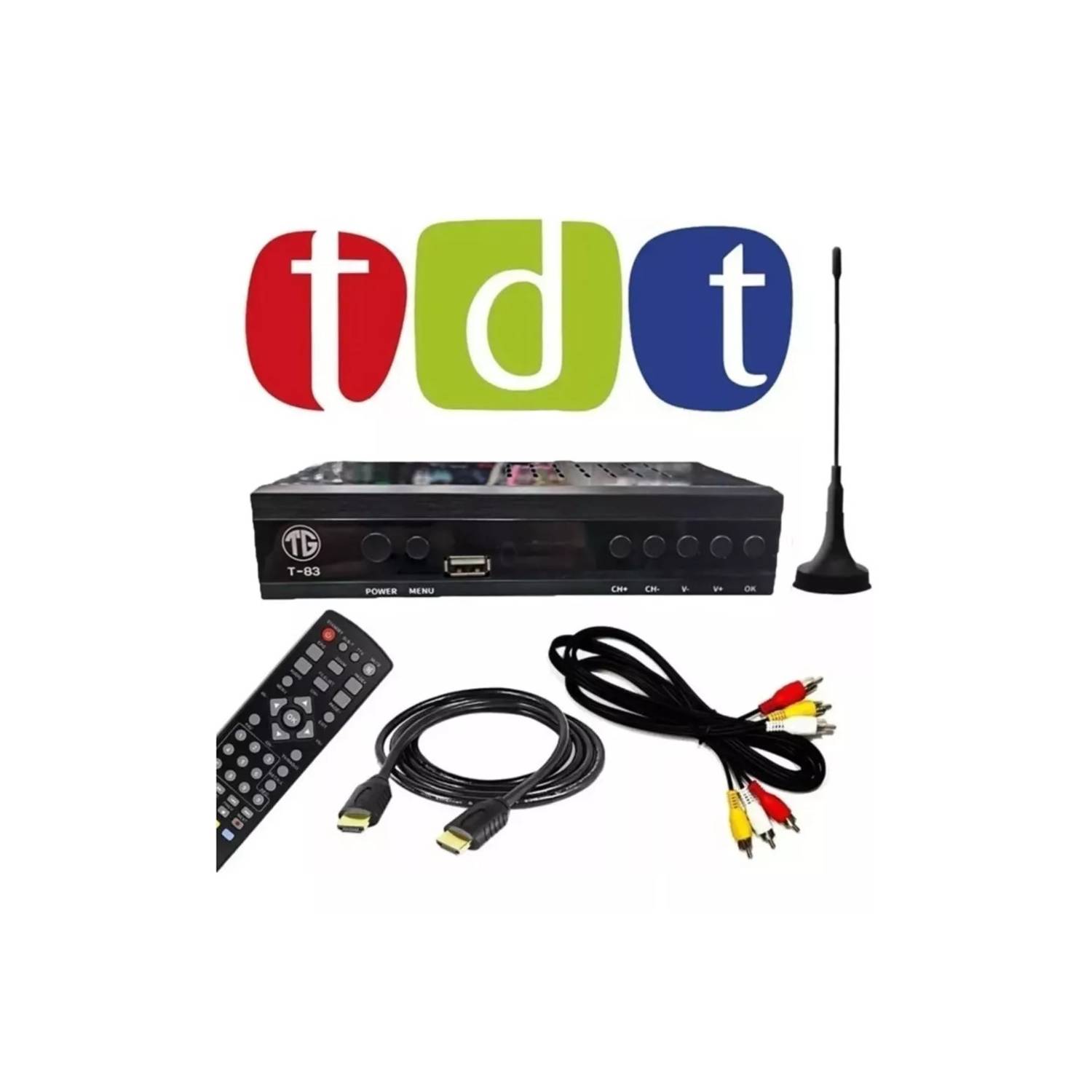 Antena Tdt 30dbi Decodificador Receptor Televisor Tv Digital