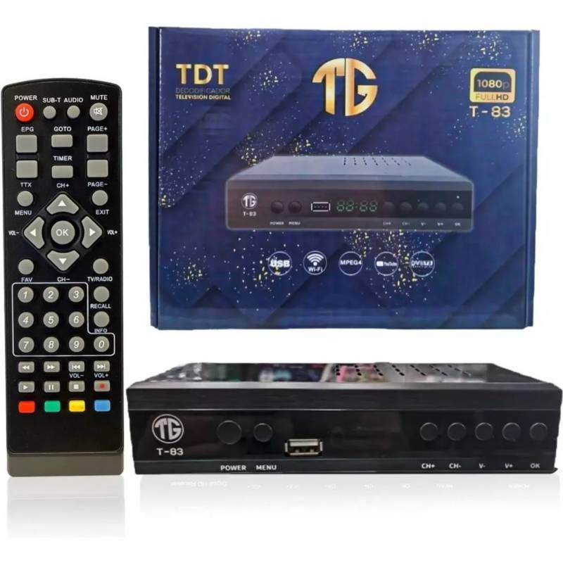 Decodificador TDT Receptor Tv Digital Dvb HDMI Antena Accesorios Tv