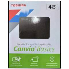 TOSHIBA - Disco duro externo 4tb toshiba canvio basics,  usb 3.0 negro