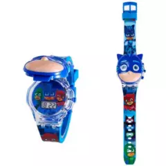 DAYOSHOP - Reloj Niños Digital Luces Sonido Tapa Pj Masks Connor