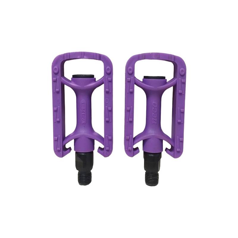 Pedales Peque os De Plataforma Para Bicicleta Morado GENERICO