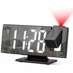 GENERICO - Reloj Despertador Digital Temperatura HumedadProyector