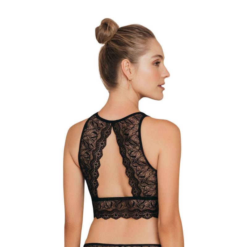 Brasier tipo bralette en encaje y transparencias