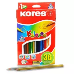 KORES - Colores Triangulares Kores X36 Unidades
