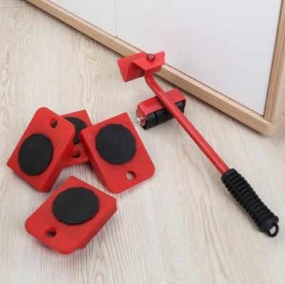 Kit de Ruedas para Mover Muebles Pesados Fácil Rojo