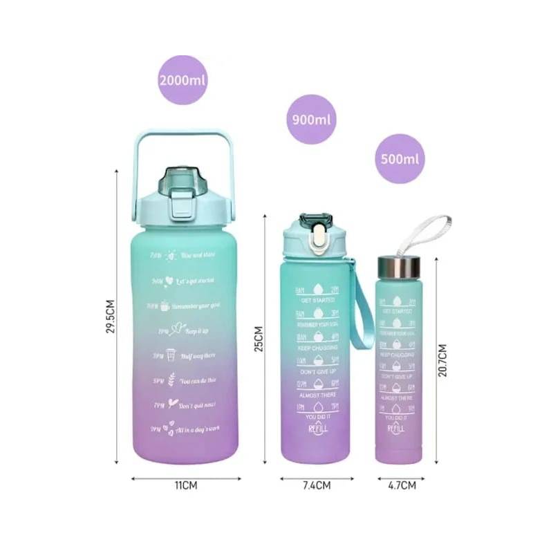 Termo De Agua Combo Motivacional Set X 3 – Fácil Plus Shop