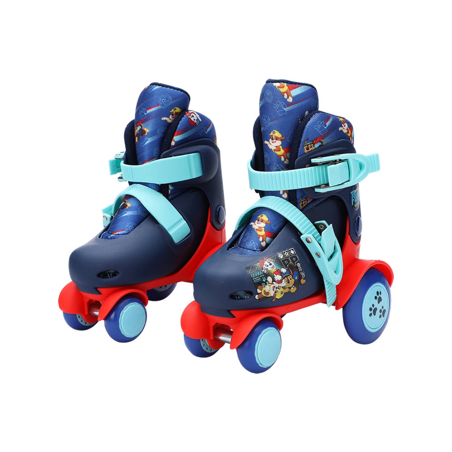 Caja con patines 4 ruedas y protecciones niña Patrulla Canina · D
