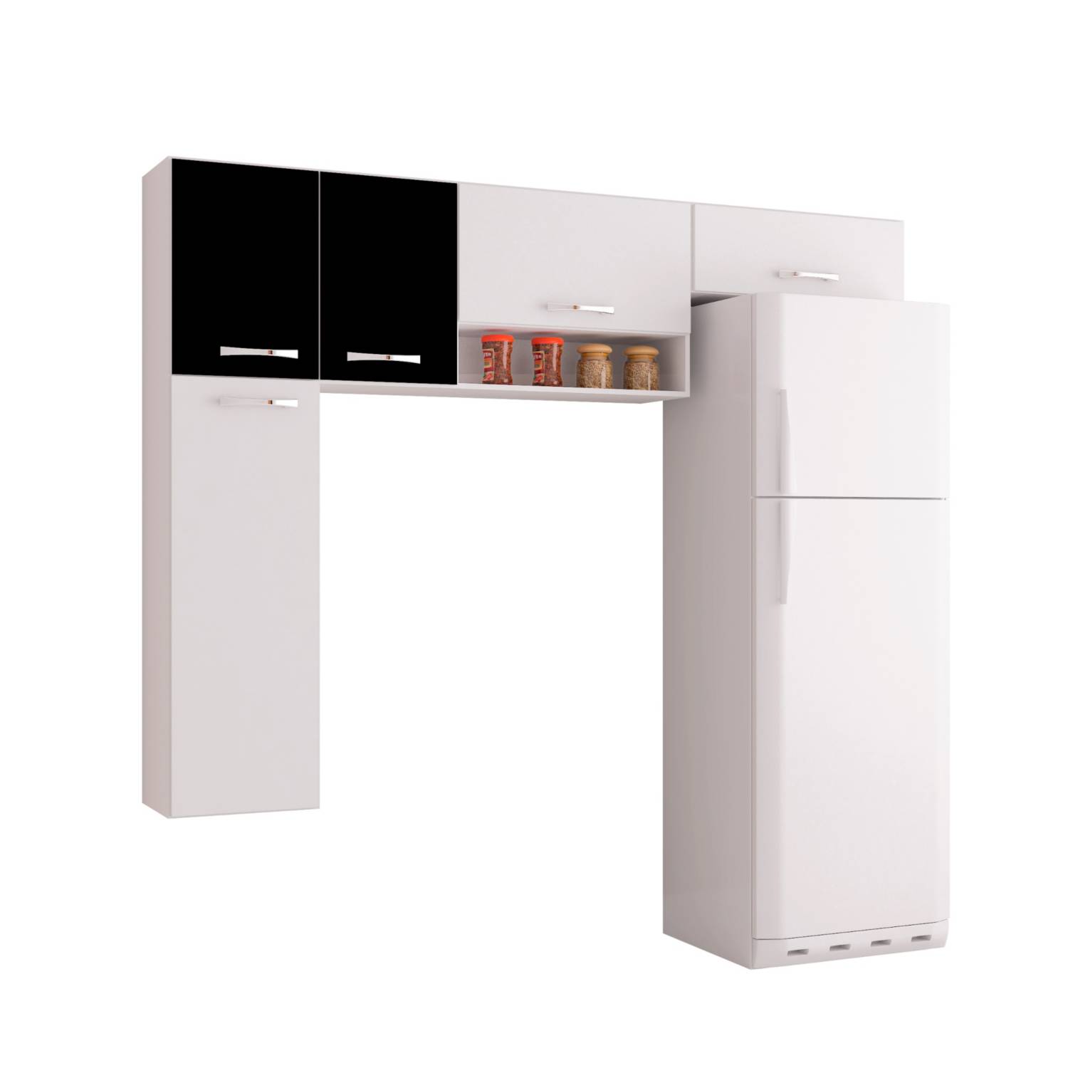 Alacena Mueble Auxiliar Cocina Magda 6 Puertas Capuchino Hue