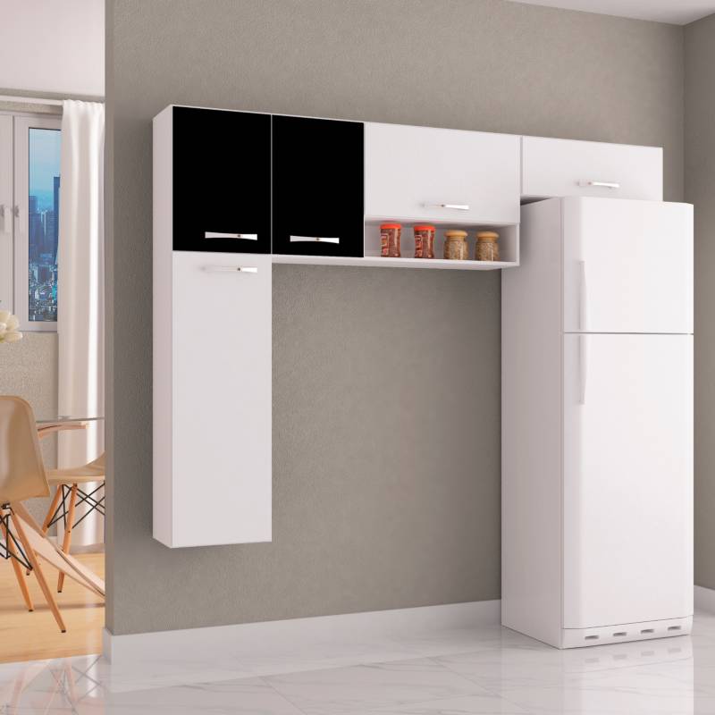 Alacena Mueble Auxiliar Cocina Magda 6 Puertas Capuchino Hue