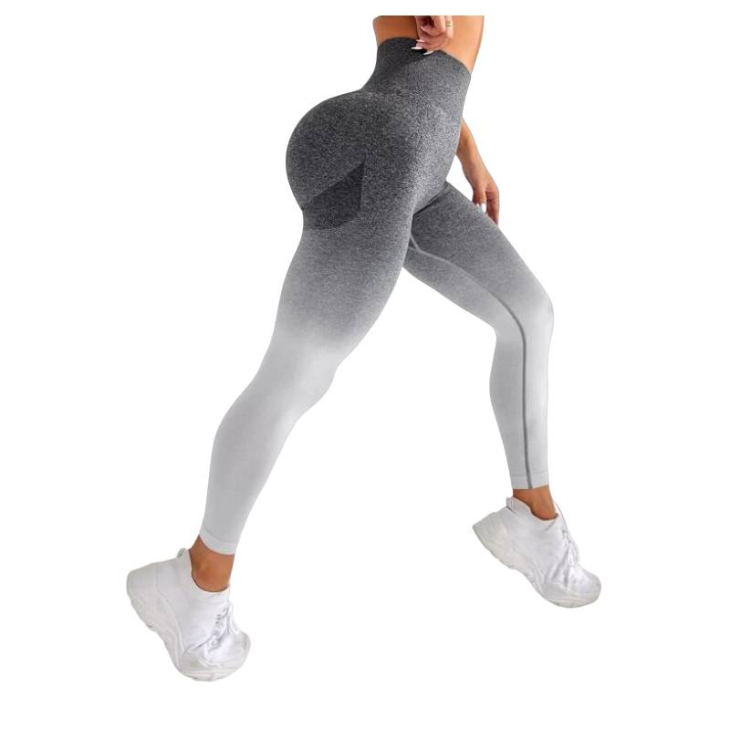 Leggins Deportivo Mujer Levanta Cola Control Abdomen GrisBlanco GENERICO