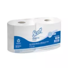 SCOTT - Papel Higienico Jumbo Scott Essential Hoja Doble Blanco 250 Mt