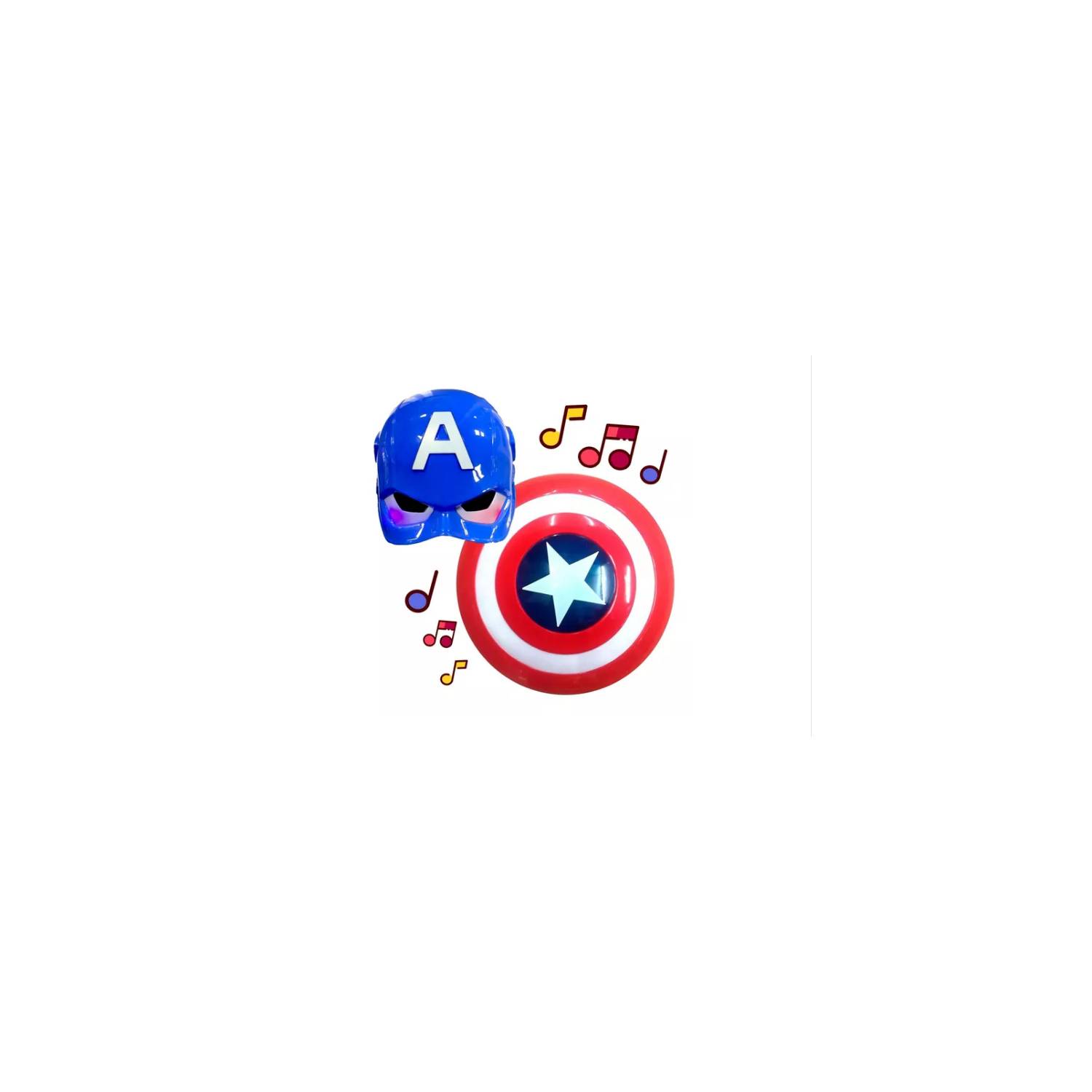 Escudo Del Capitán América Con Luces Y Sonido Disfraz Niños