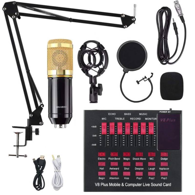 Kit Soporte Para Microfono Condensador Brazo Antipop Y Araña LINKON