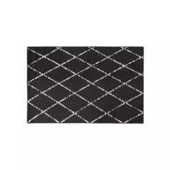 MUEBLES MOLTI - Tapete alice 120x180 cm diseño de rombos negro