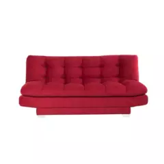 MUEBLES FIOTTI - Sofa cama 3 Puestos Rojo Palermo Microfibra
