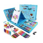 Set Kit Creativo Arte Dibujo Maleta Metálica X 145 Piezas