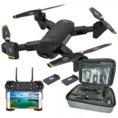 DANKI - Drone Plegable DM107S Doble Camara Full HD 720 WiFi 2.4G