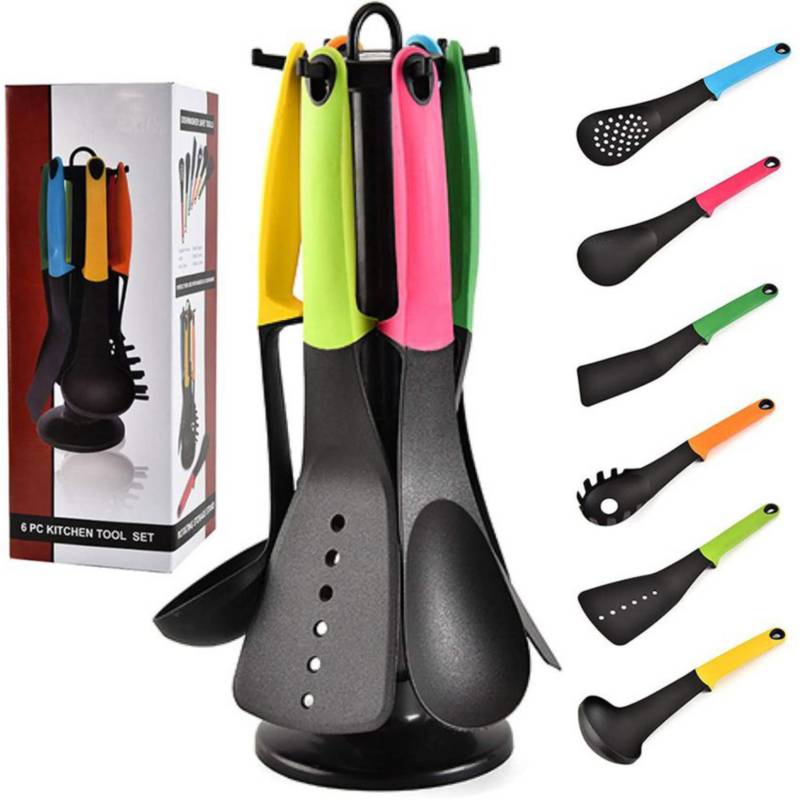 Saim - Contenedor de utensilios de cocina de acero inoxidable para  utensilios de cocina, utensilios de cocina