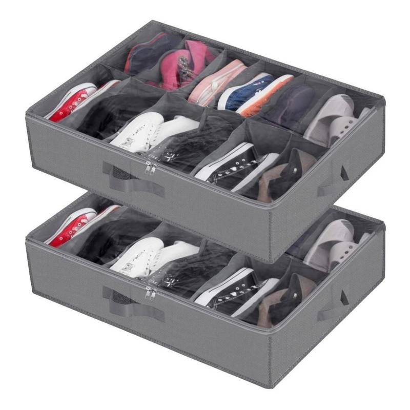 organizador de zapatos de tela mueble para zapatos 24 pares zapatera bajo  cama