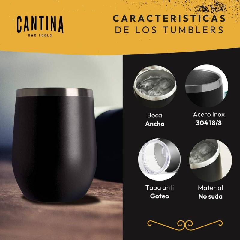 Vasos de 1litro 💘 Apto frio/calor manija sorbete acero inoxidable 👉