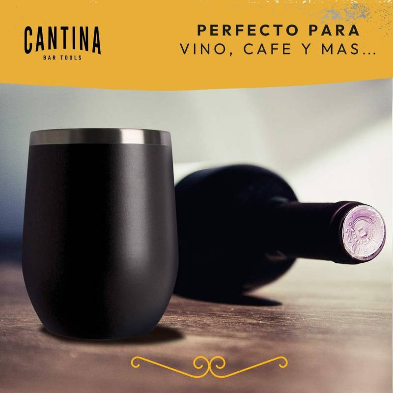 Vasos de 1litro 💘 Apto frio/calor manija sorbete acero inoxidable 👉