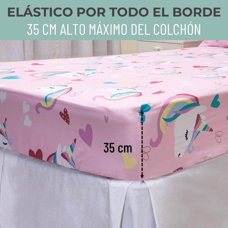 Sabanas Sencillo Estampado Ni a Ni o Funda Almohada CASATUA