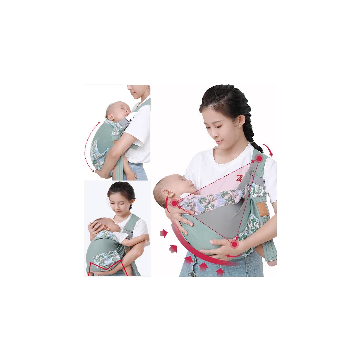 Ring Sling-Funda de lactancia para bebé recién nacido, canguro ergonómico,  portador de bebé, envoltura de