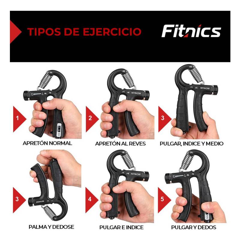 GENERICO Hand Grip Ejercitador De Manos Fitnes Ajustable 5-60kg