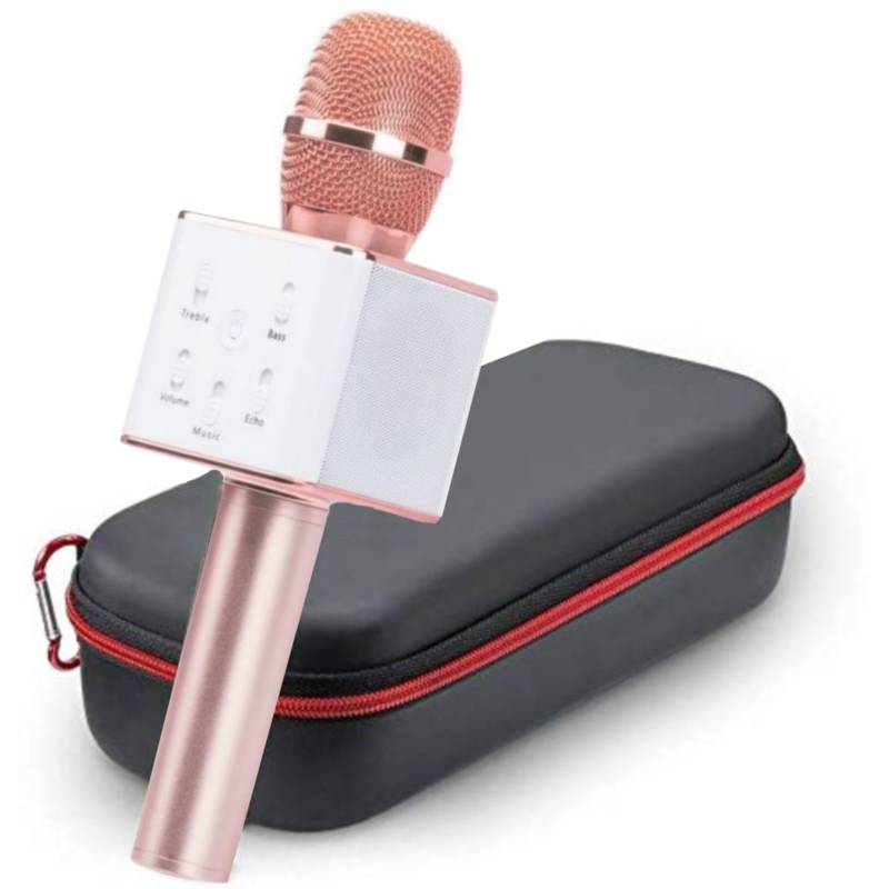 Micrófono Karaoke Q7 Parlante Bluetooth Recargable USB SD GENERICO