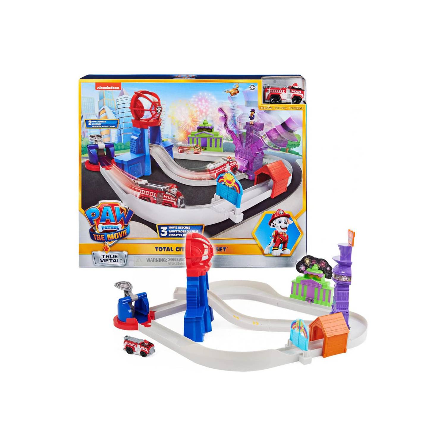 SPIN MASTER Paw Patrol patrulhando torre com uma pista de corrida